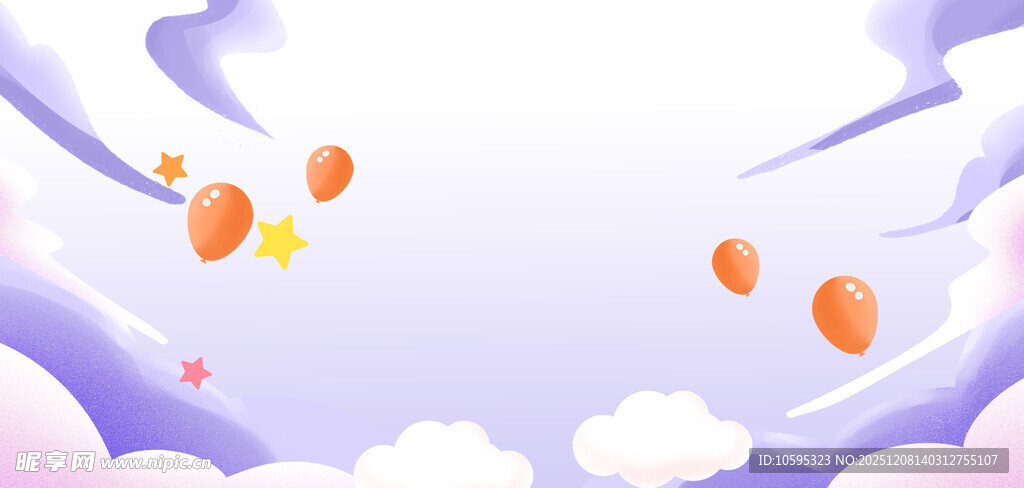 梦幻云朵间背景