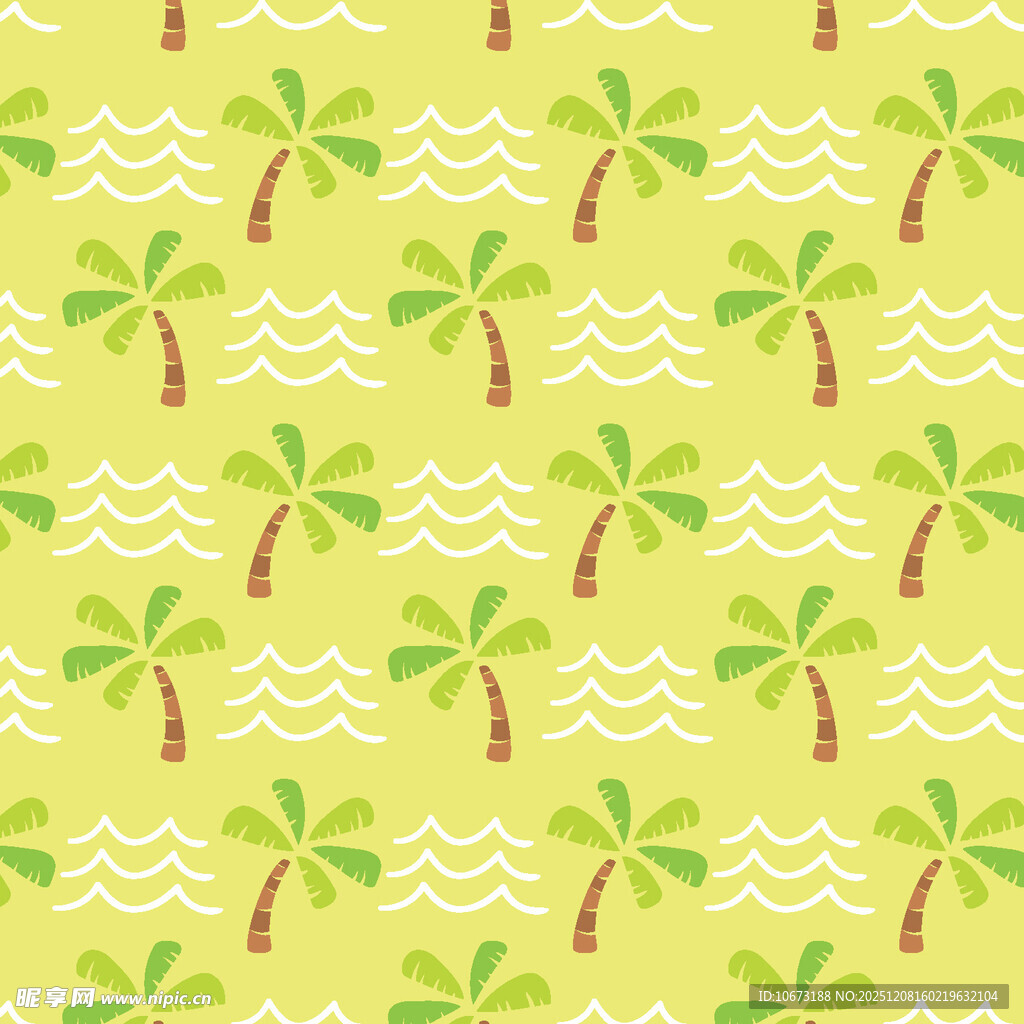 热带风情棕榈树图案背景