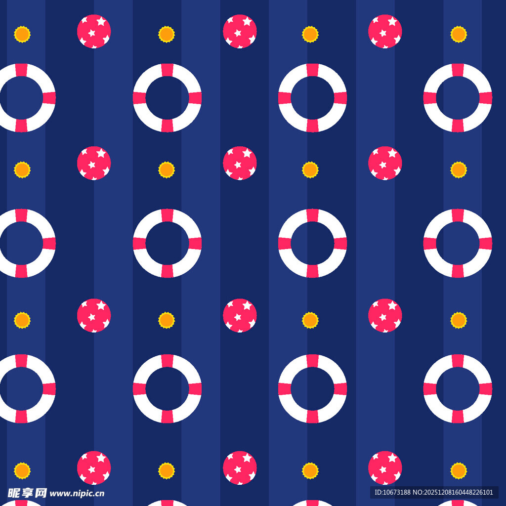 海洋风救生圈图案背景