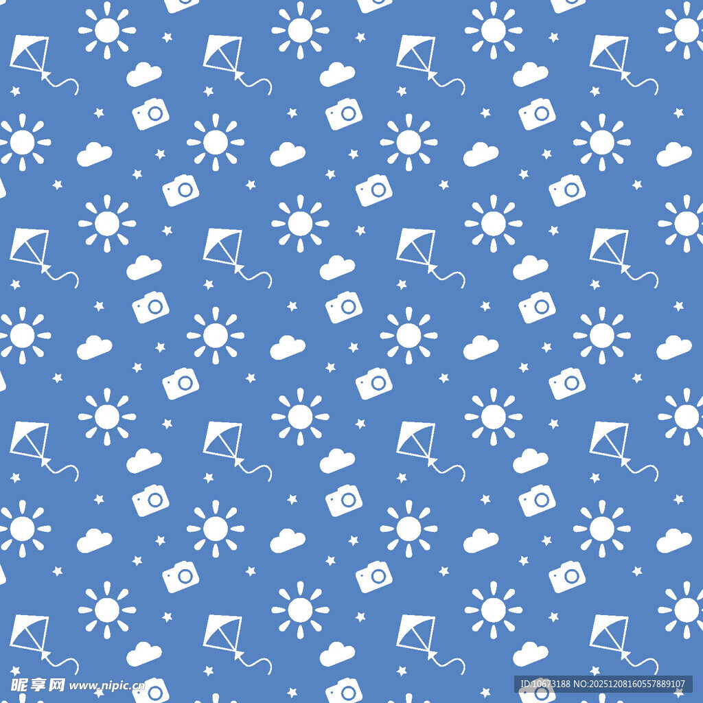 蓝色雪花图案背景纹理