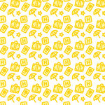 黄色宝箱图案无缝背景图