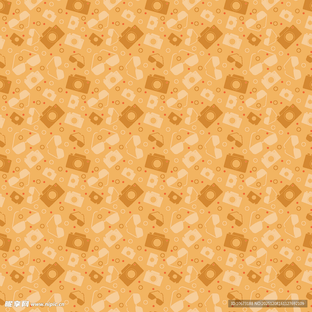 暖黄色花卉图案背景图