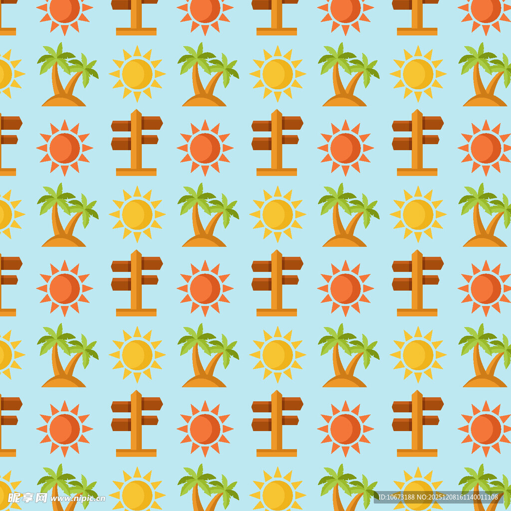 热带风情图案背景