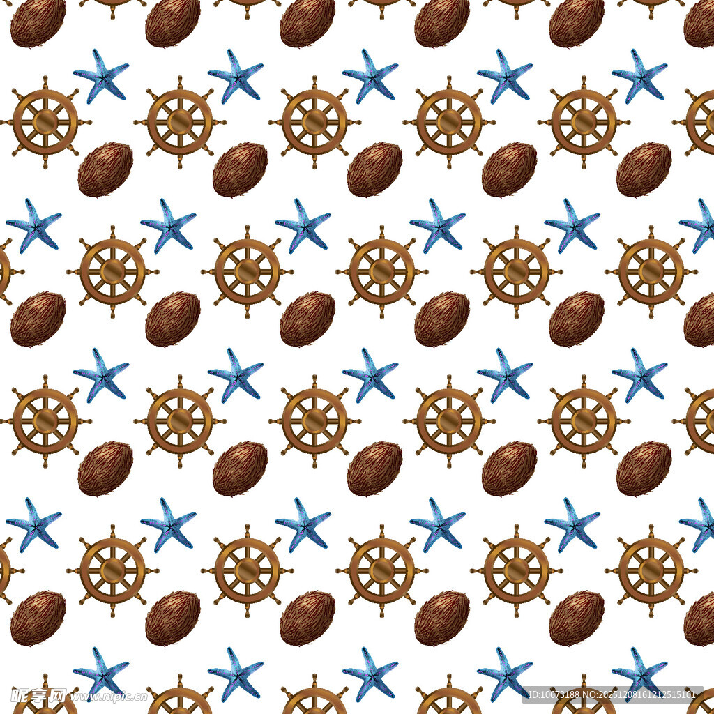 咖啡豆与几何图案无缝背景