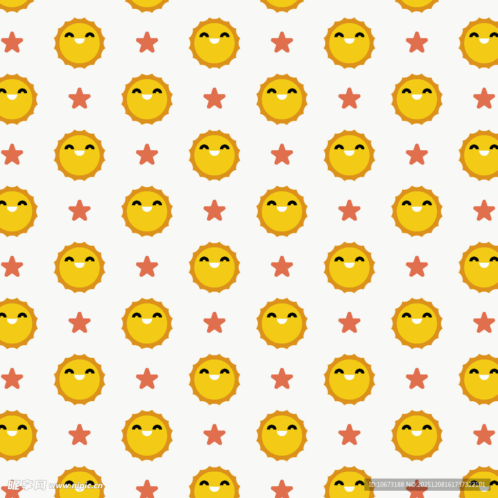 笑脸星星图案背景
