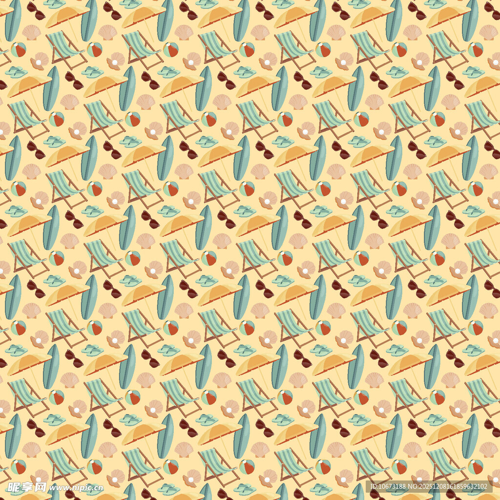 清新几何图案无缝背景图