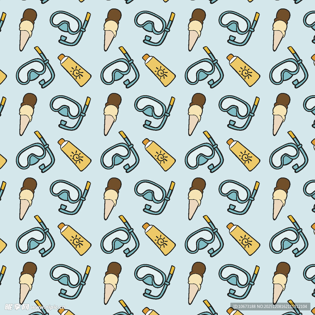 铅笔橡皮图案的清新背景