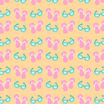 彩色眼镜与拖鞋图案背景