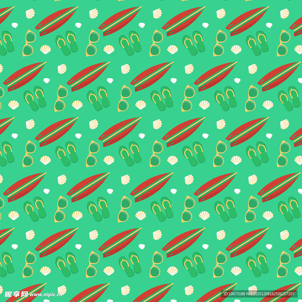 绿色底蔬菜图案无缝背景