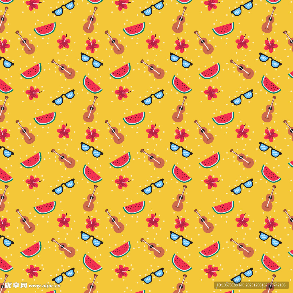 黄色背景趣味图案纹理