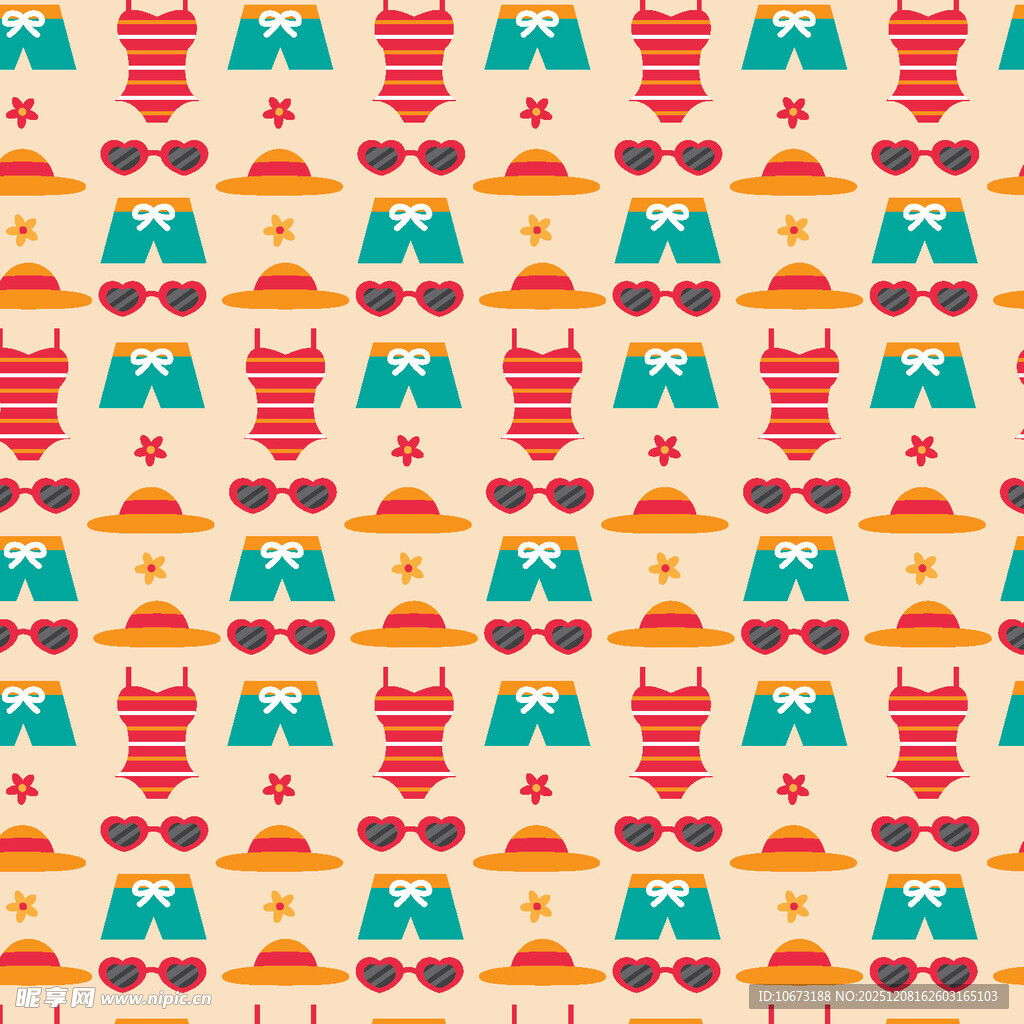 多彩服饰图案背景设计