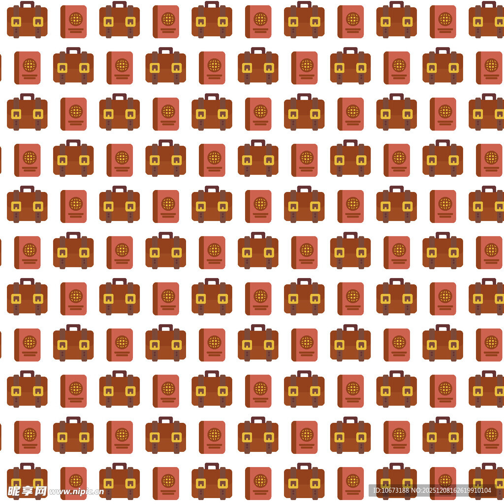 复古行李箱图案背景纹理