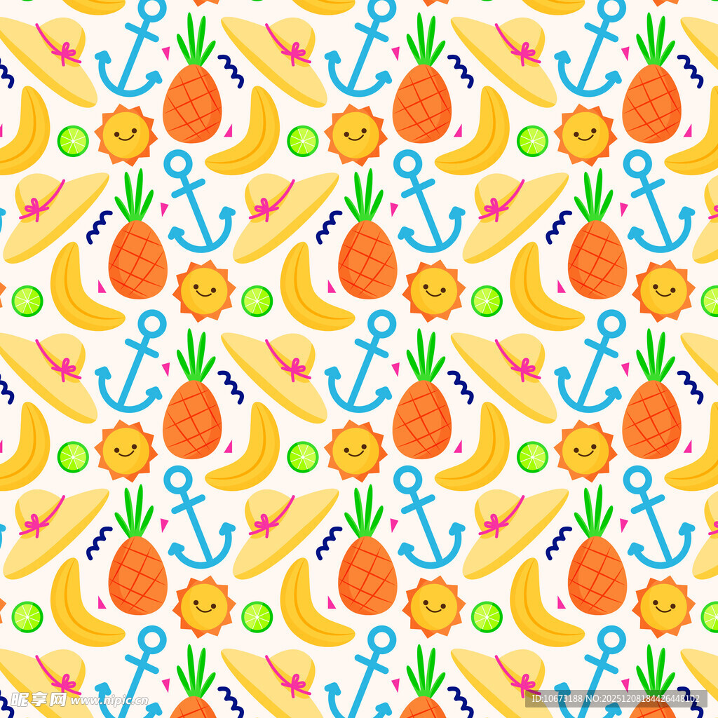 水果锚点图案背景