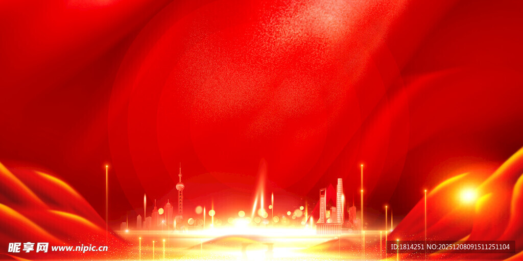 红色背景