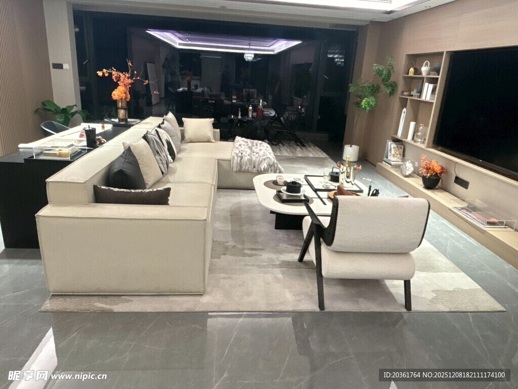 现代简约风客厅家居展示