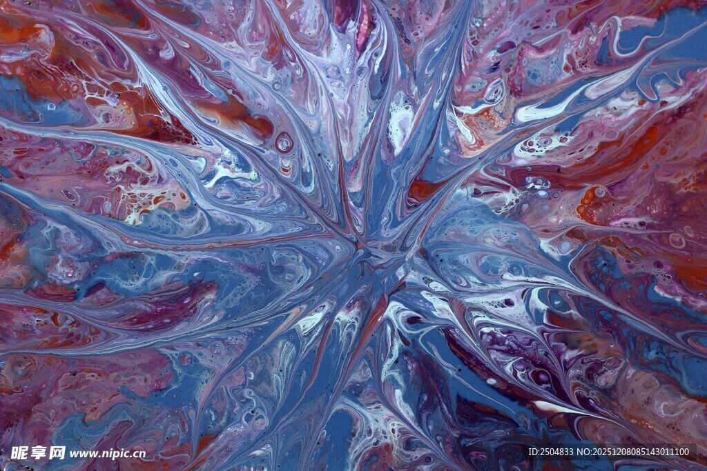 抽象多彩冰晶图案