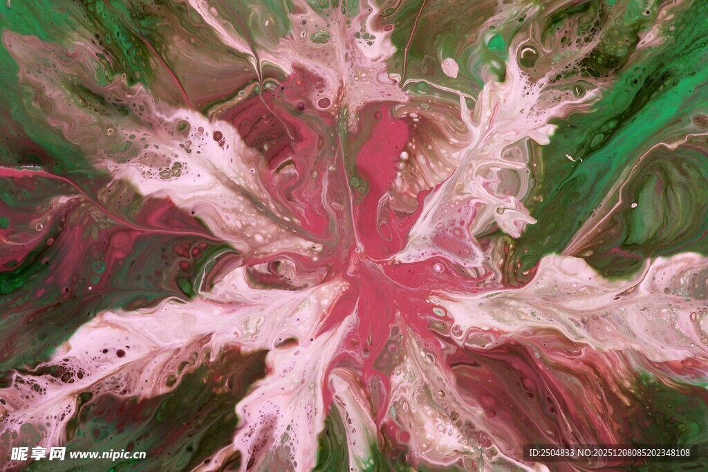 梦幻抽象花卉艺术图案