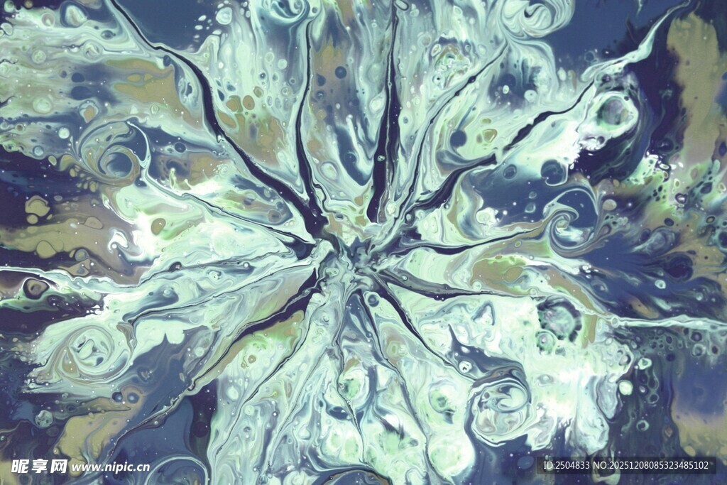 梦幻抽象花卉图案