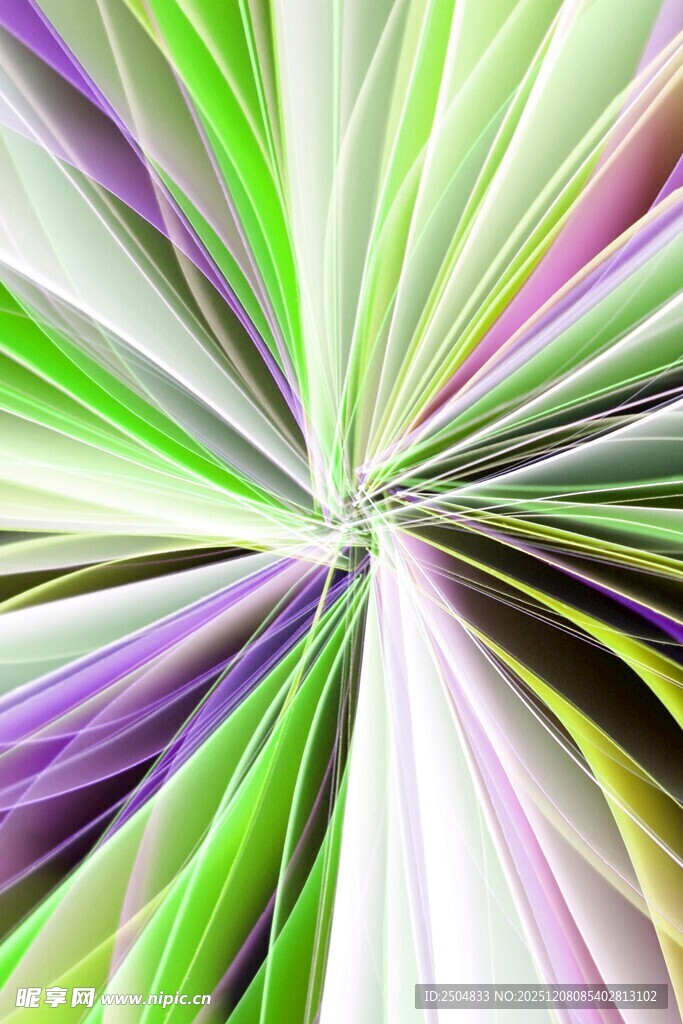 炫彩放射状抽象线条图案