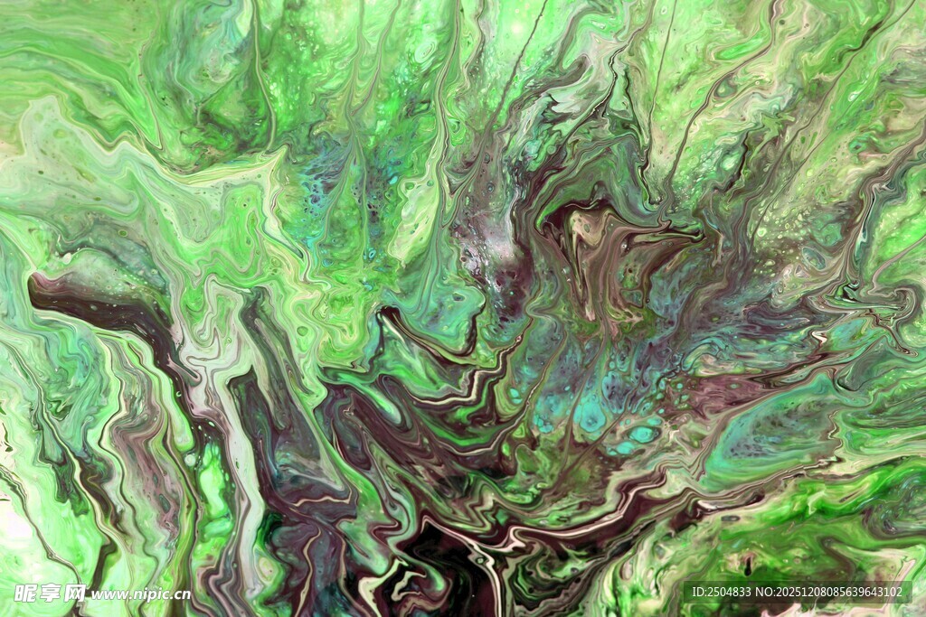 奇幻绿色抽象艺术景观