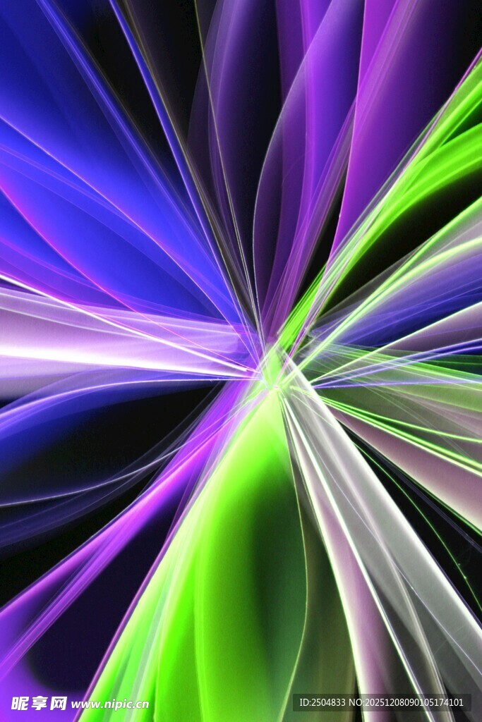 炫彩放射状抽象图案