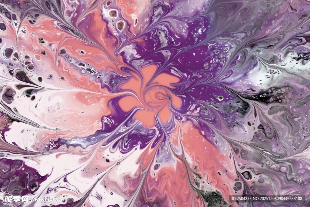 抽象多彩花卉艺术图案