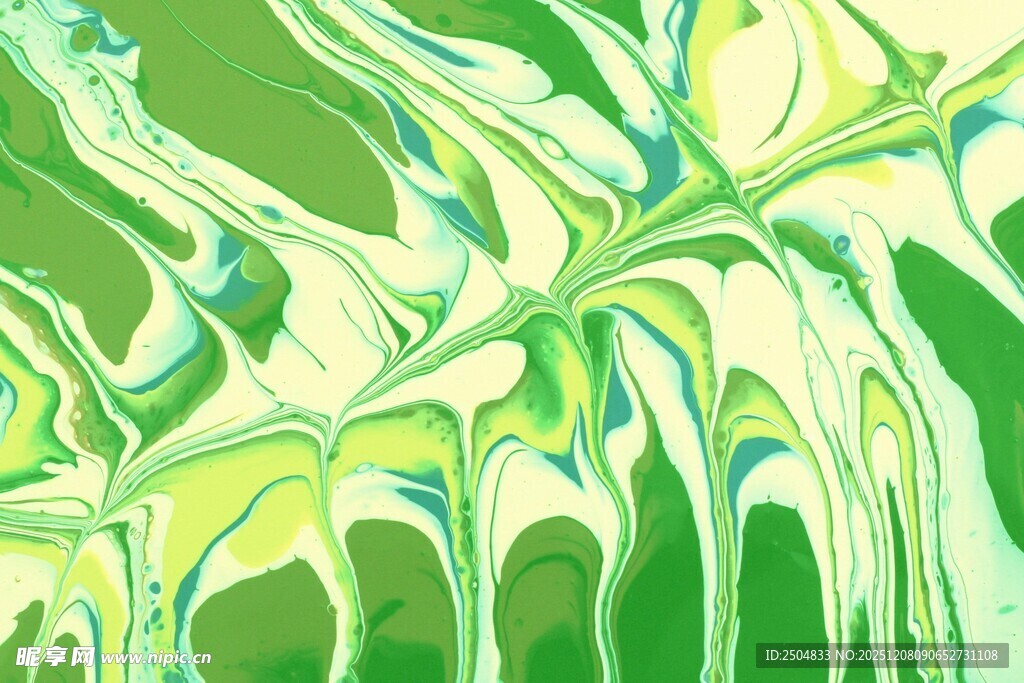 绿色抽象流体纹理图案