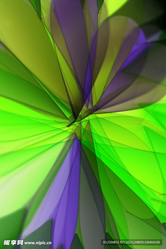 绚丽多彩抽象几何花朵图案