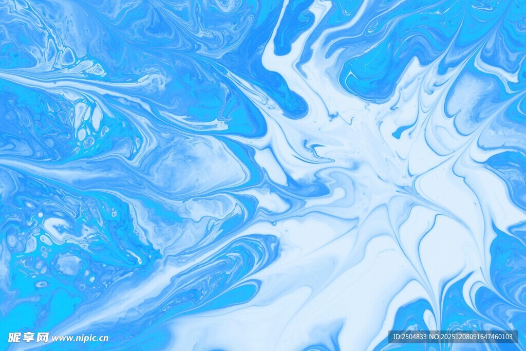 梦幻蓝白流体艺术纹理