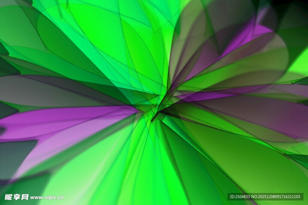 多彩几何抽象绿色图案