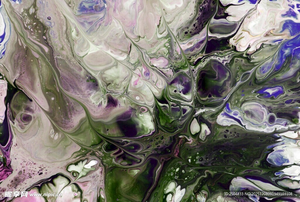 抽象多彩花卉艺术画面