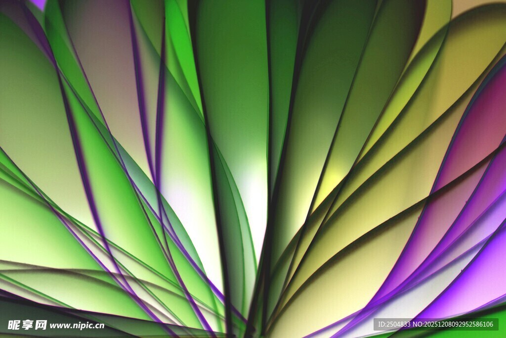 绚丽多彩抽象植物图案