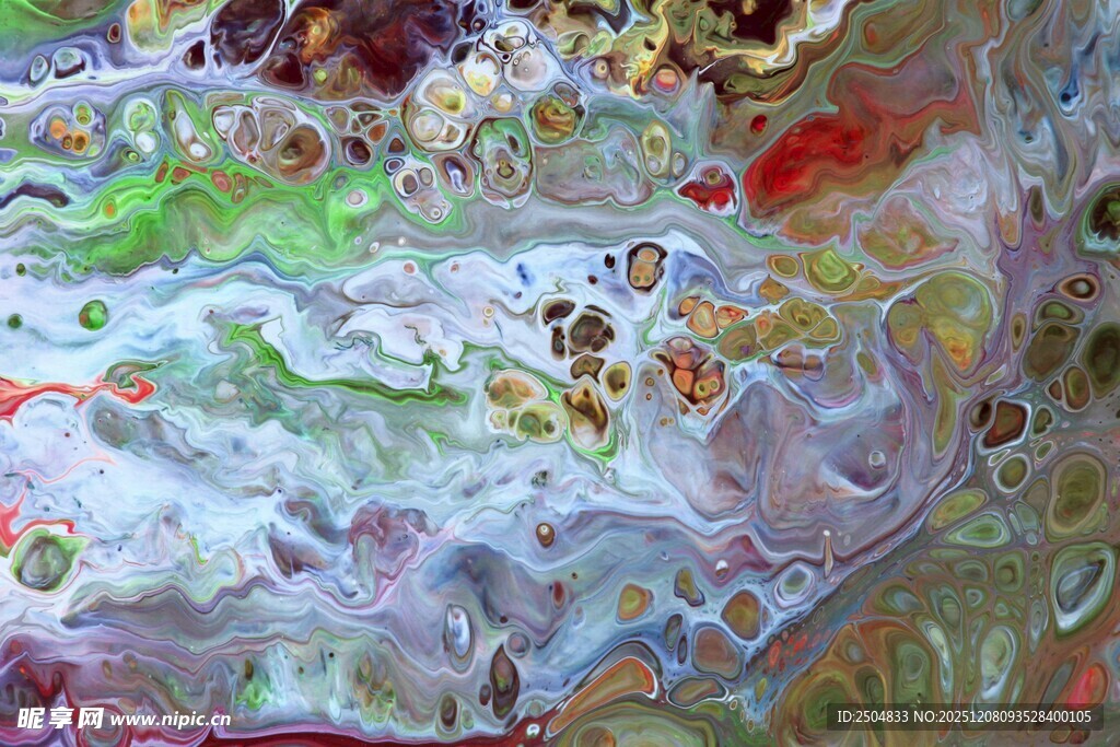 多彩抽象颜料纹理画面