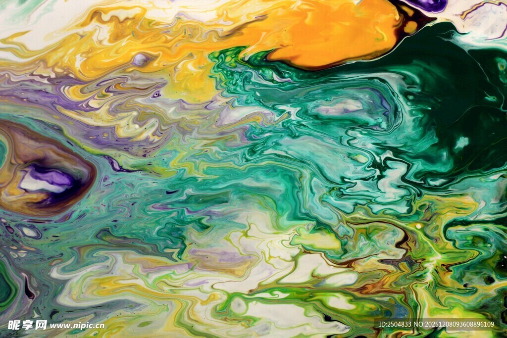 抽象多彩流体艺术画面