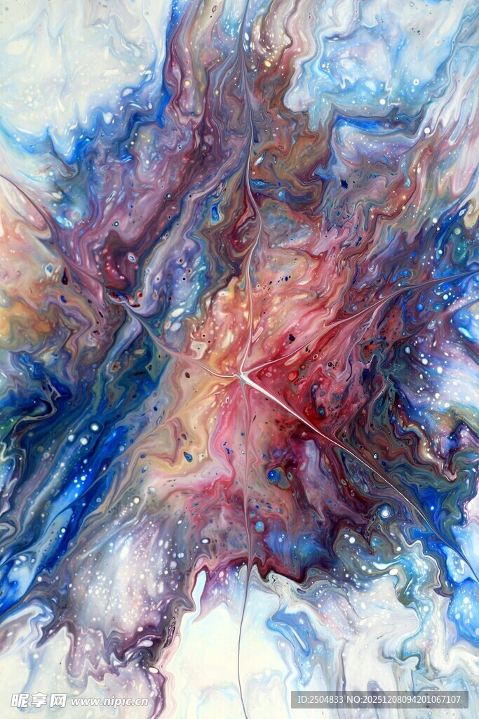 抽象多彩艺术笔触画面