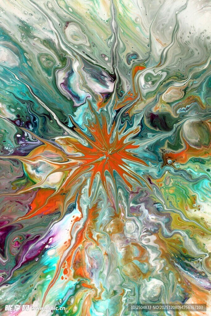 绚丽多彩抽象花卉图案