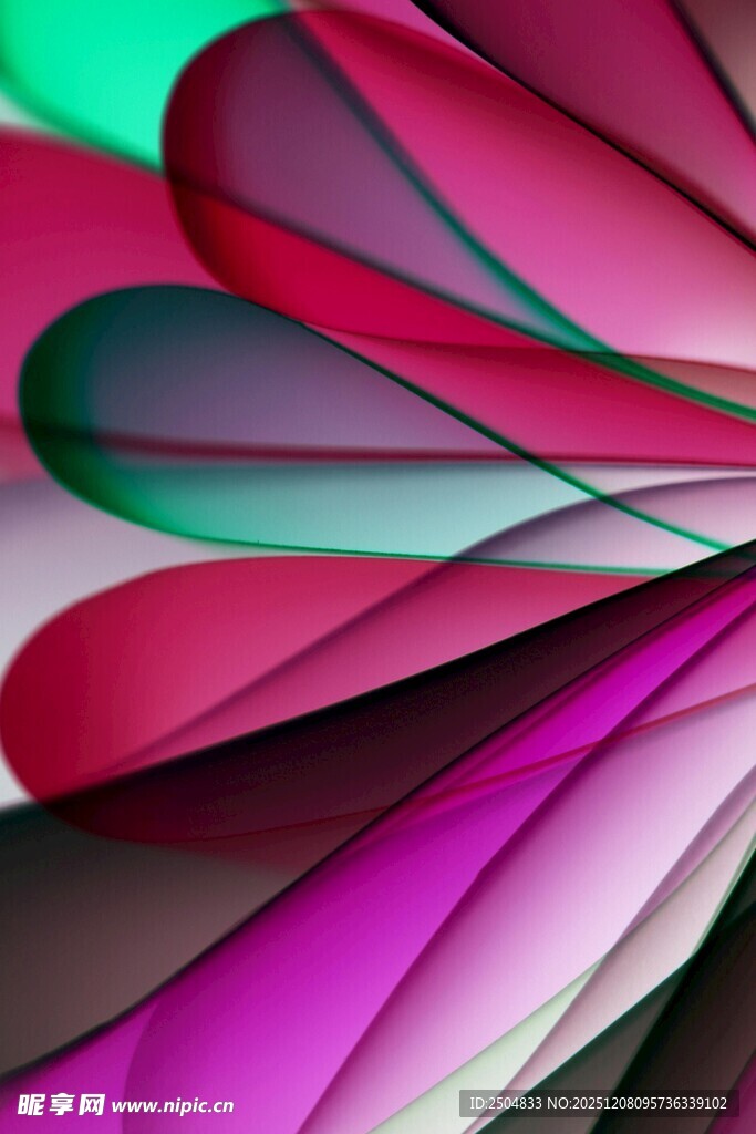 多彩抽象曲线图案