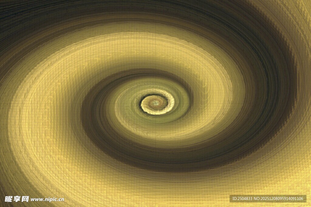 金色螺旋抽象图案