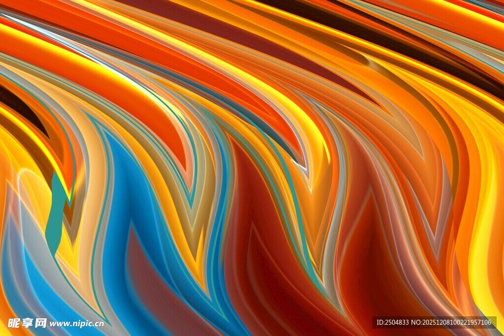 绚丽多彩抽象流体图案