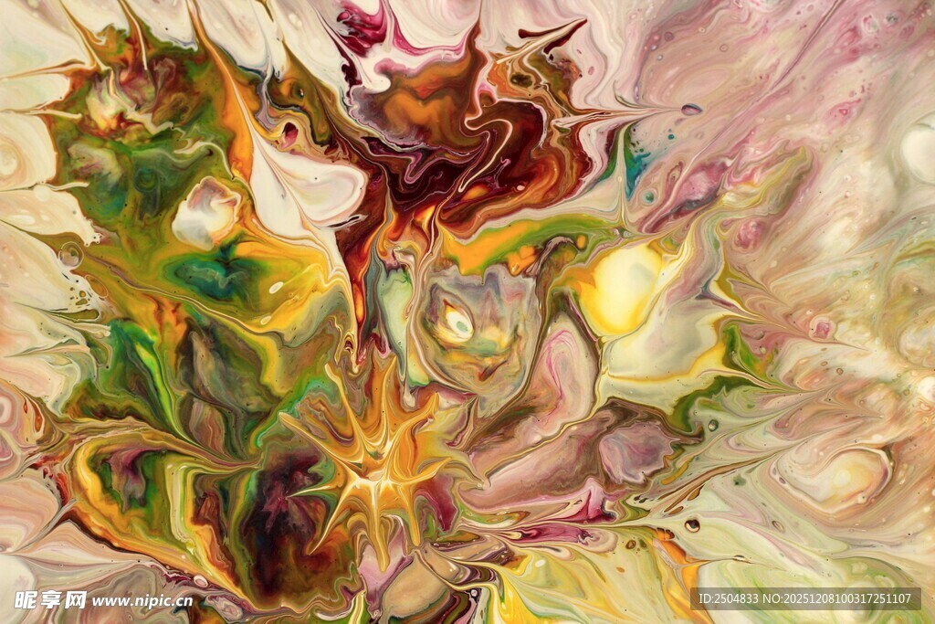 奇幻花卉艺术插画