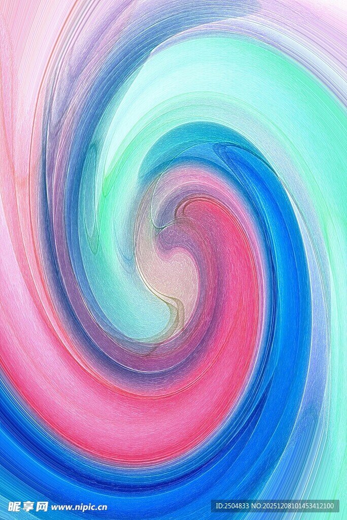 梦幻色彩螺旋图案