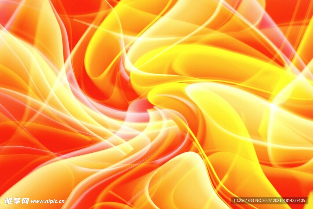 炫彩动感橙色线条背景