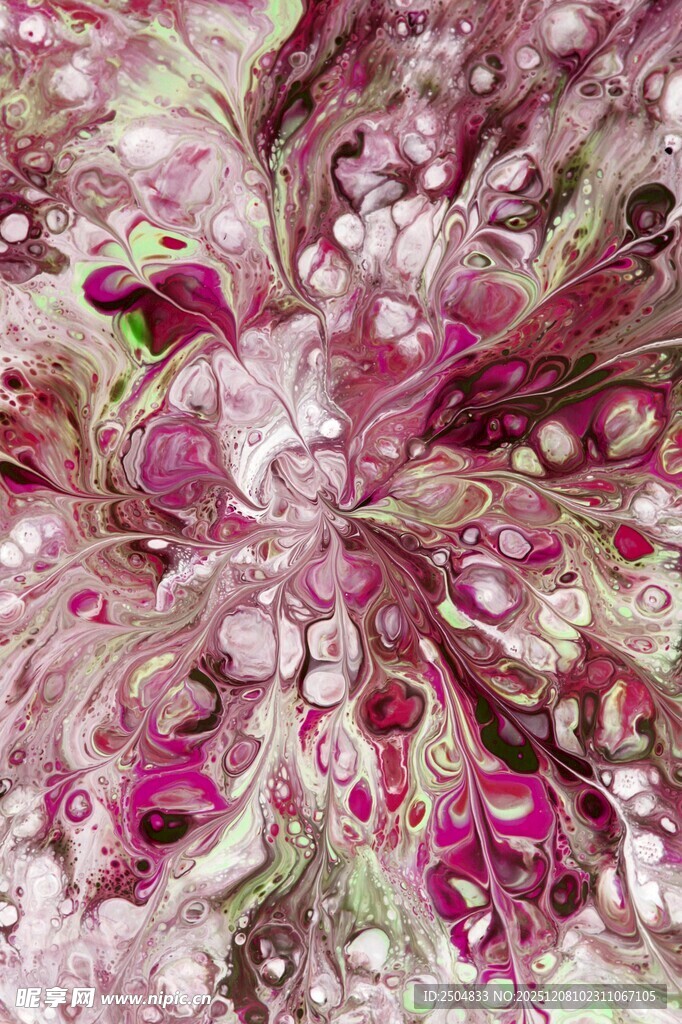 梦幻多彩花卉纹理图案