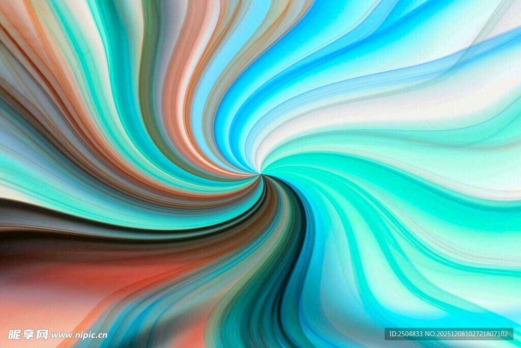 绚丽多彩的抽象流体图案