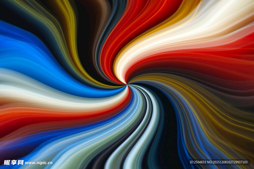 绚丽多彩的抽象漩涡图案