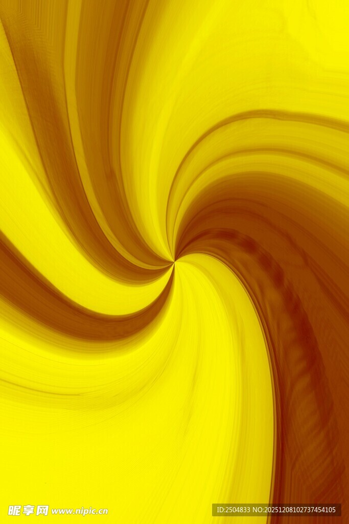 黄色 变旋涡抽象背景图