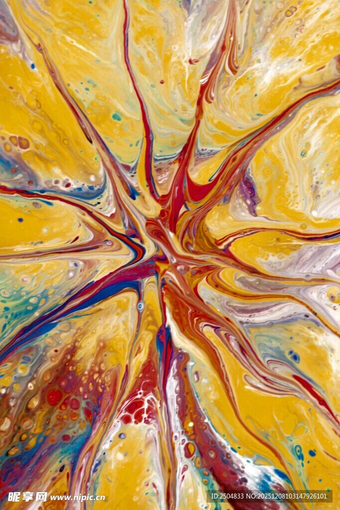 抽象绚丽放射状艺术画作