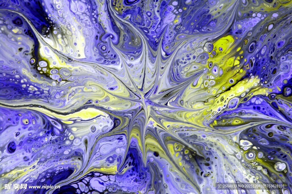 梦幻抽象紫色艺术画作