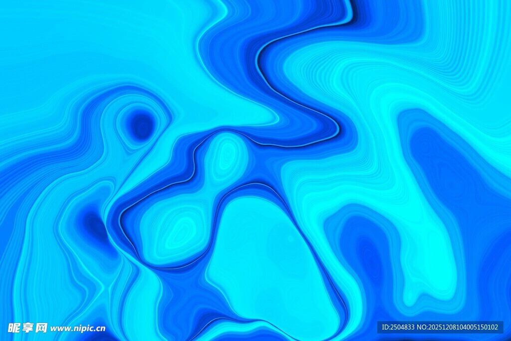 蓝色流体 变抽象艺术图案