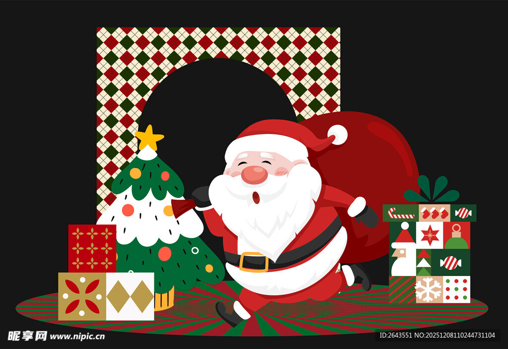 平安夜圣诞节美陈氛围宣传背景板